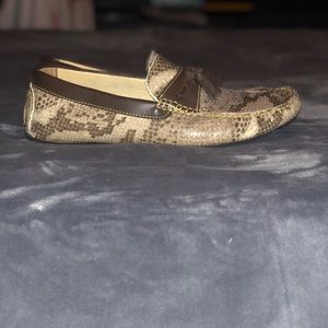 Donald J. Pliner snakeskin print tassel loafers